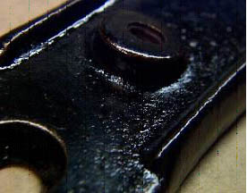 Close up of wrench handle