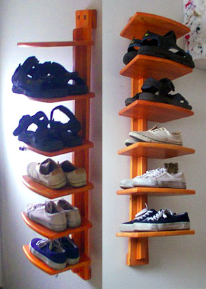 Shoe Rack Hanging & In Use
